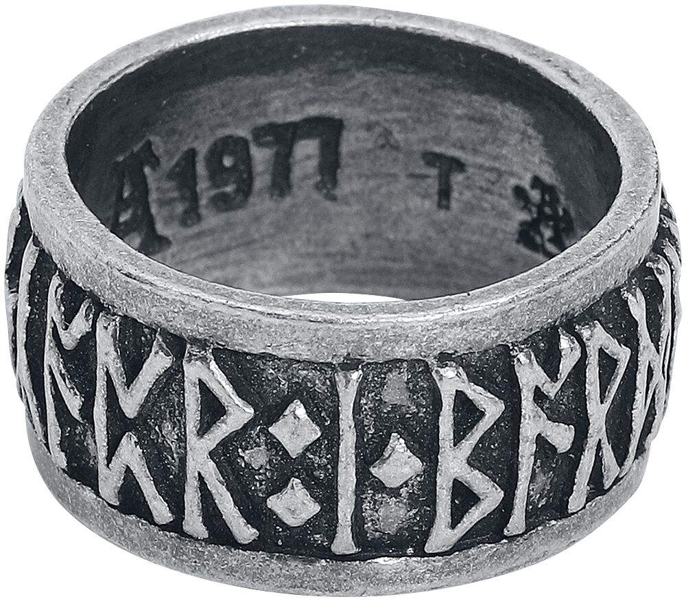 Levně Alchemy Gothic Runové písmo Prsten stríbrná
