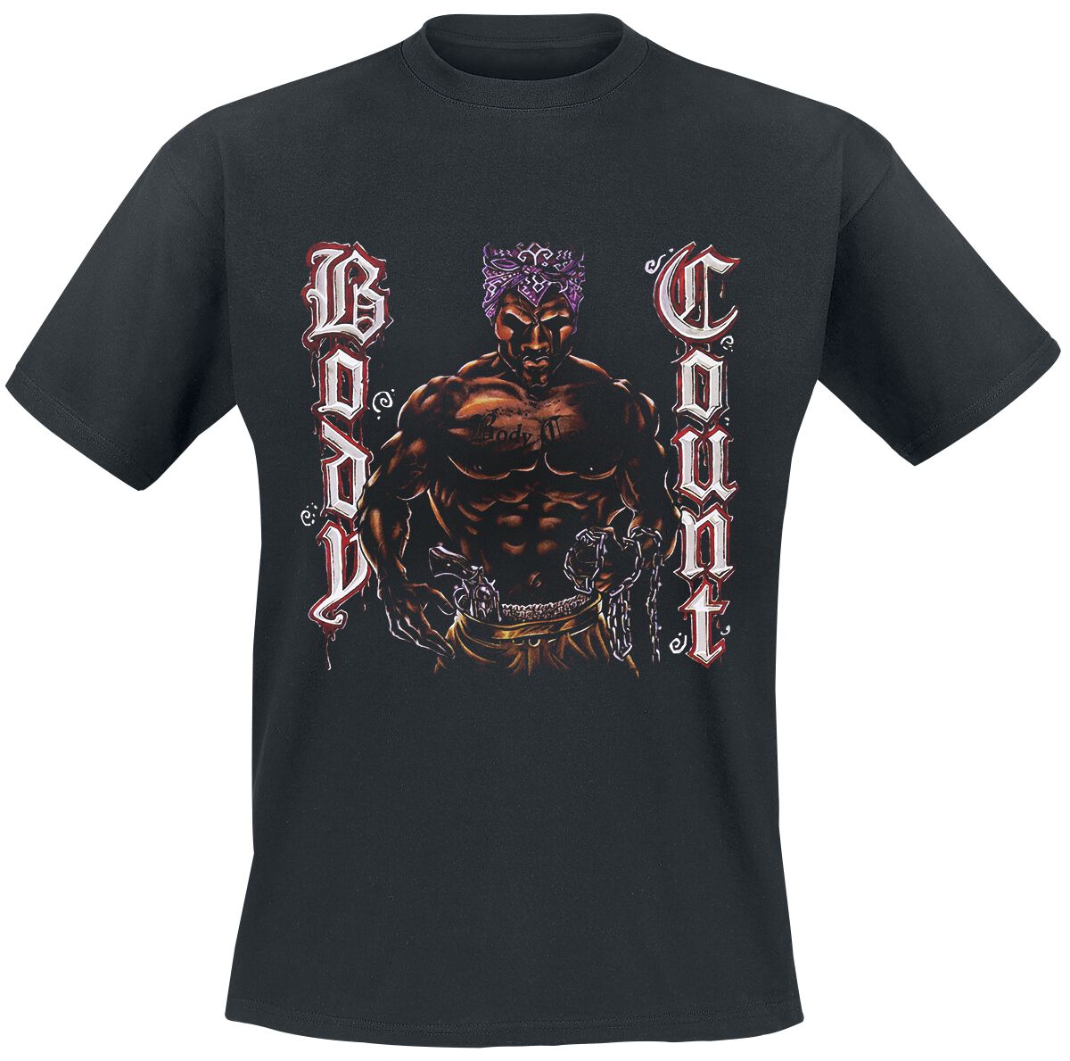 Image of Body Count Body Count 1992 Cover T-Shirt schwarz