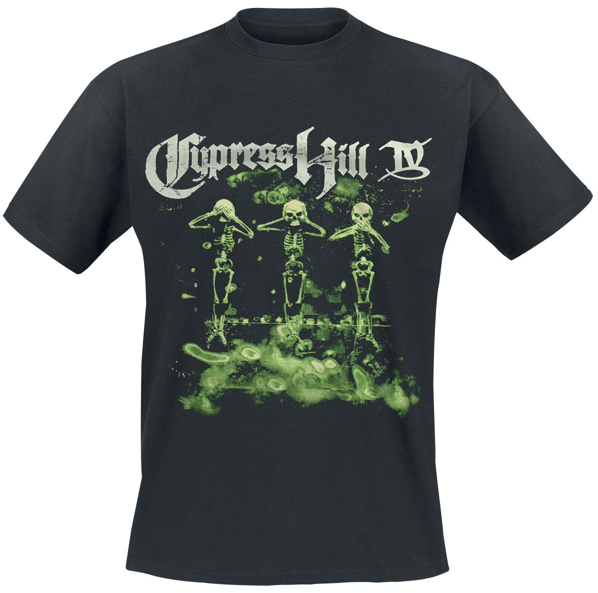 Cypress Hill T-Shirt - IV Album - M bis 5XL - für Männer - Größe 3XL - schwarz  - Lizenziertes Merchandise!