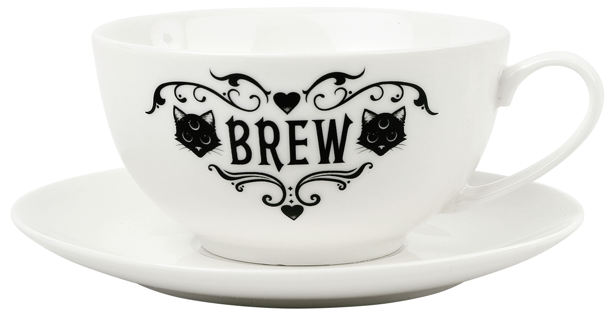 Alchemy England Purrfect Brew - Tea for One Set Teekanne schwarz weiß