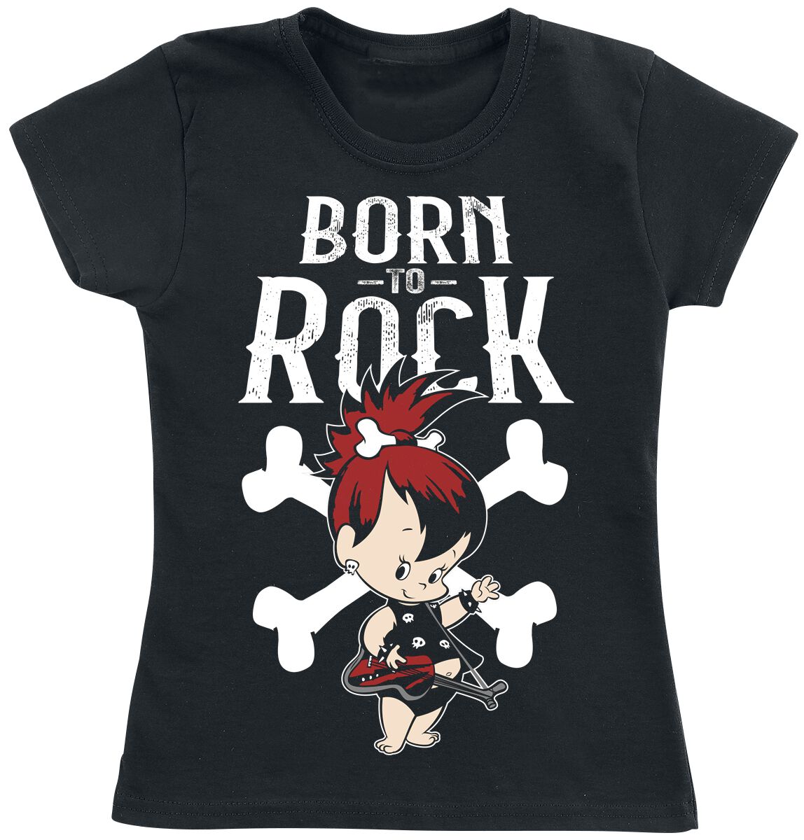 The Flintstones Kids – Born To Rock T-Shirt schwarz – 25.01% Rabatt