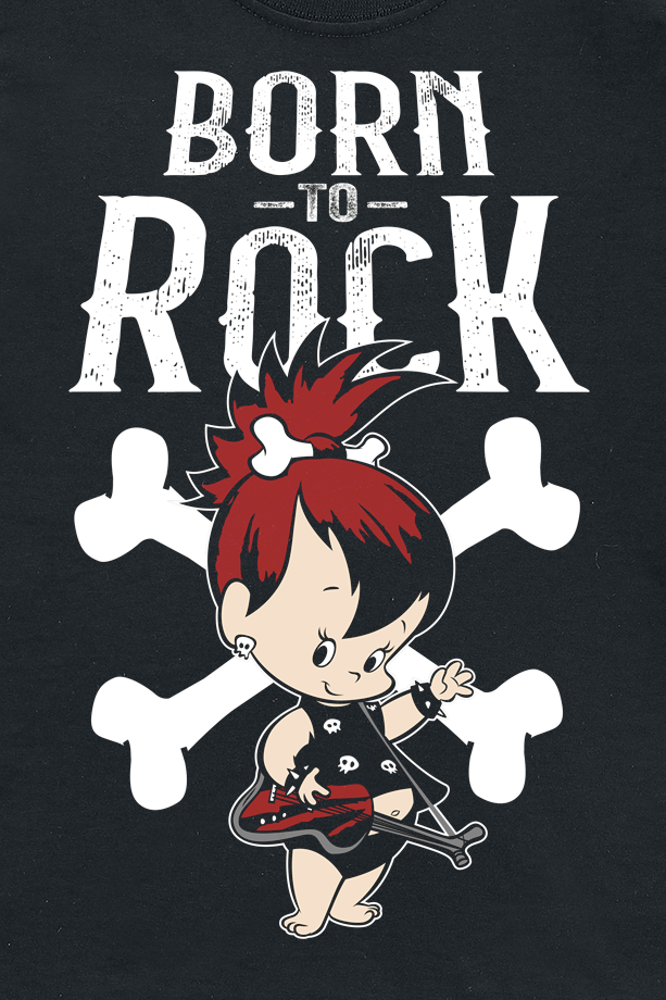 The Flintstones Kids - Born To Rock T-Shirt schwarz - 25.01% Rabatt