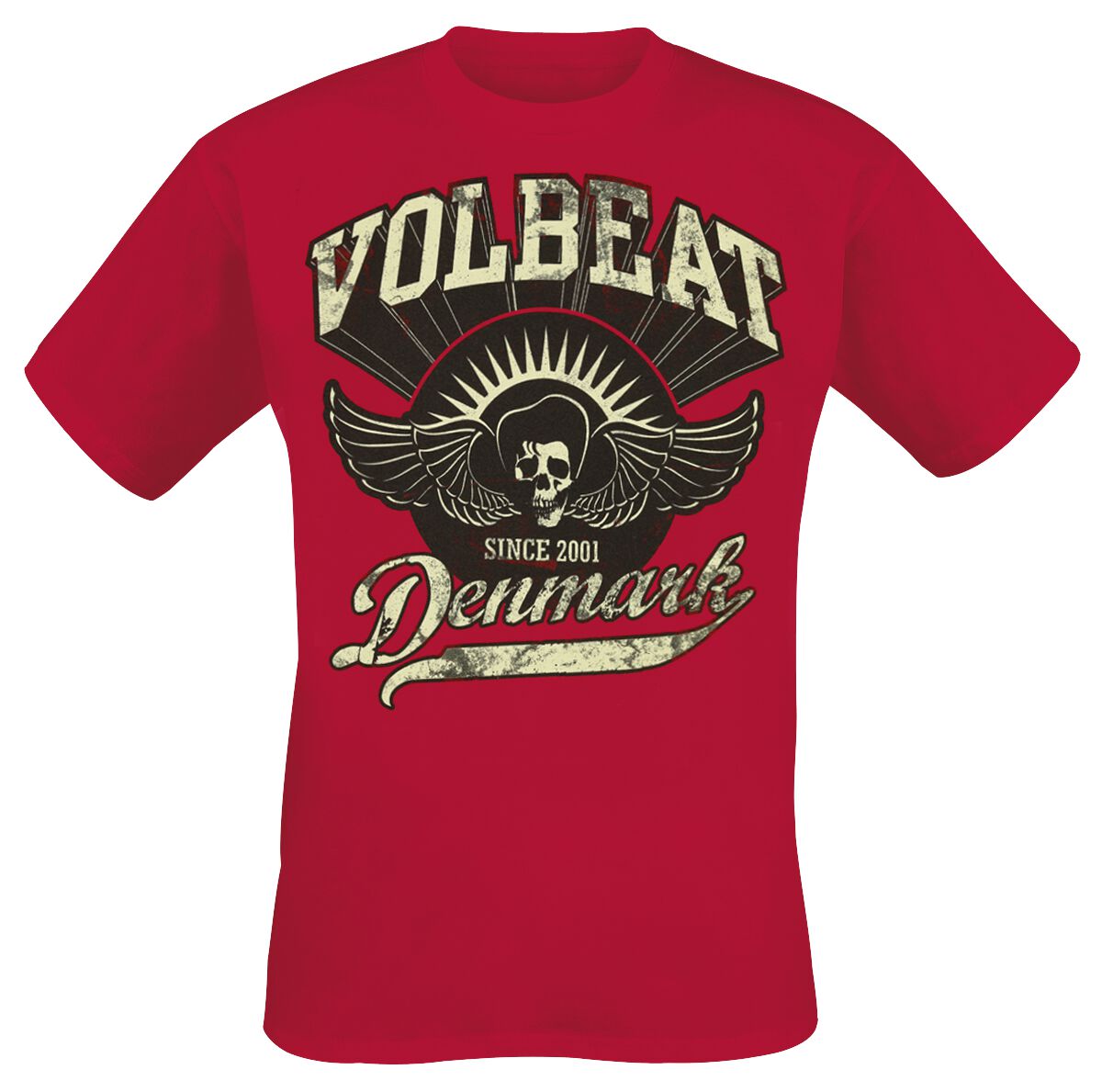 T-Shirt Manches courtes de Volbeat - Rise From Denmark - S à XXL - pour Homme - rouge