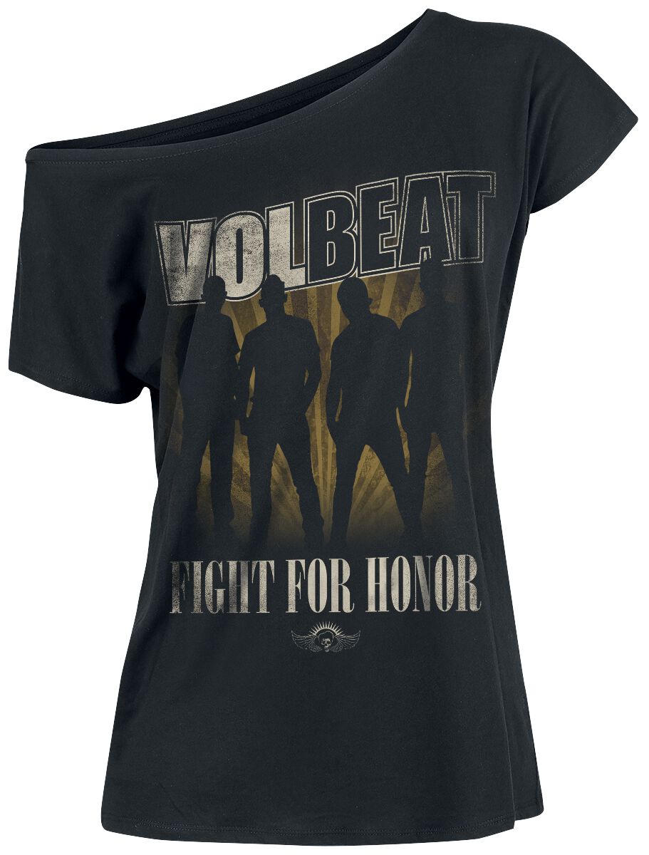 T-Shirt Manches courtes de Volbeat - Fight For Honor - S à XXL - pour Femme - noir
