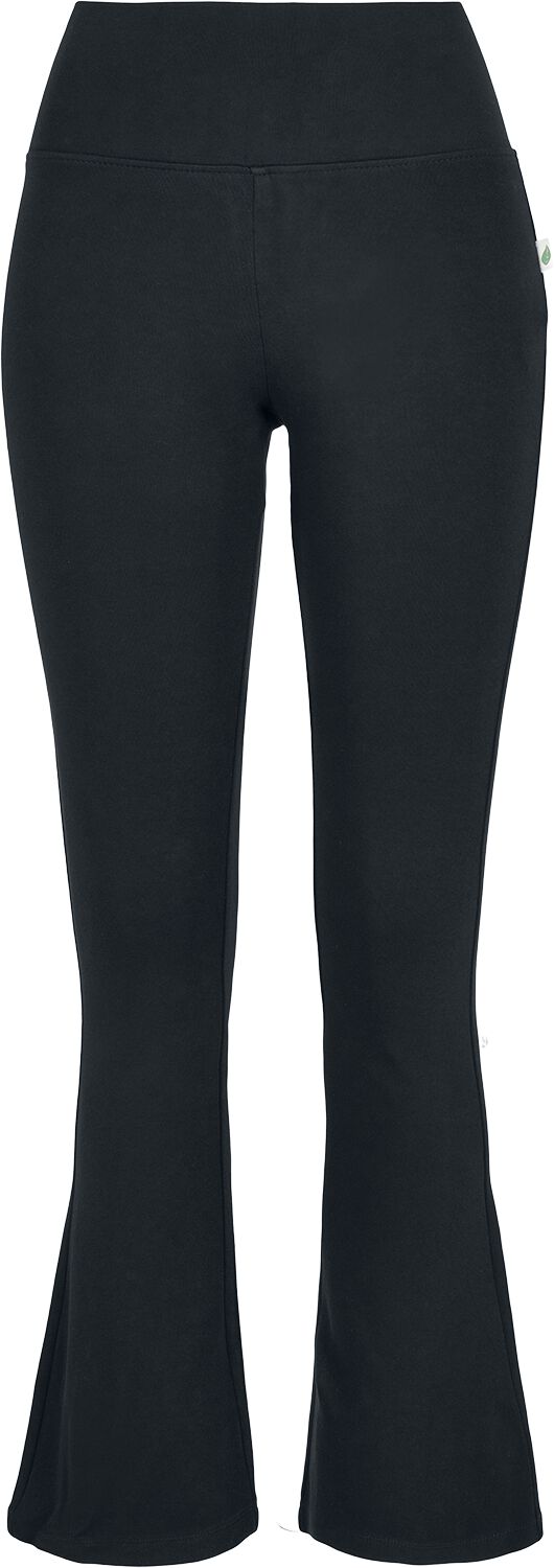 Urban Classics Leggings - Ladies Organic Interlock Bootcut Leggings - XS bis 5XL - für Damen - Größe XXL - schwarz