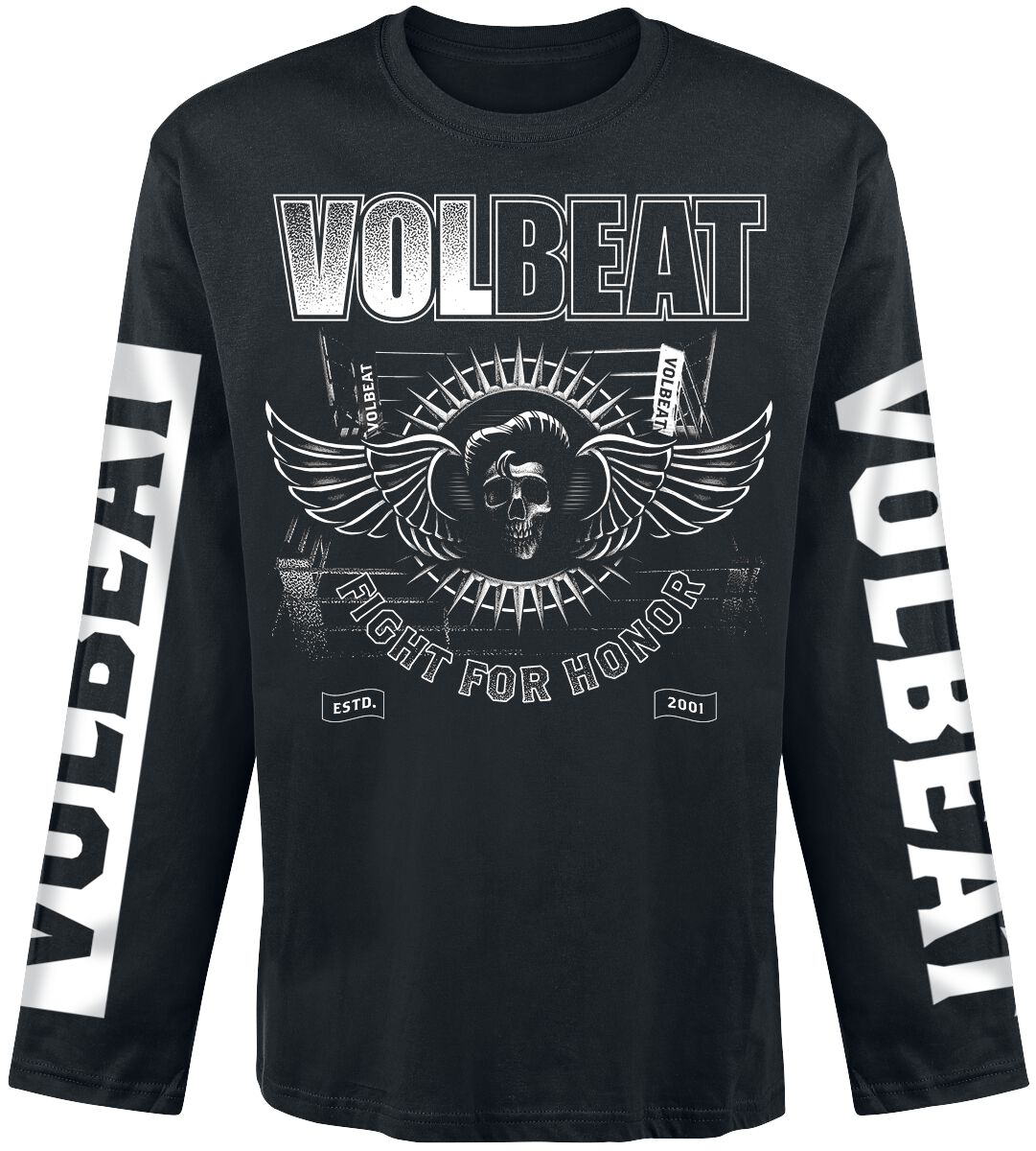 Volbeat Langarmshirt - Fight For Honor - S bis XXL - für Männer - Größe S - schwarz  - EMP exklusives Merchandise!