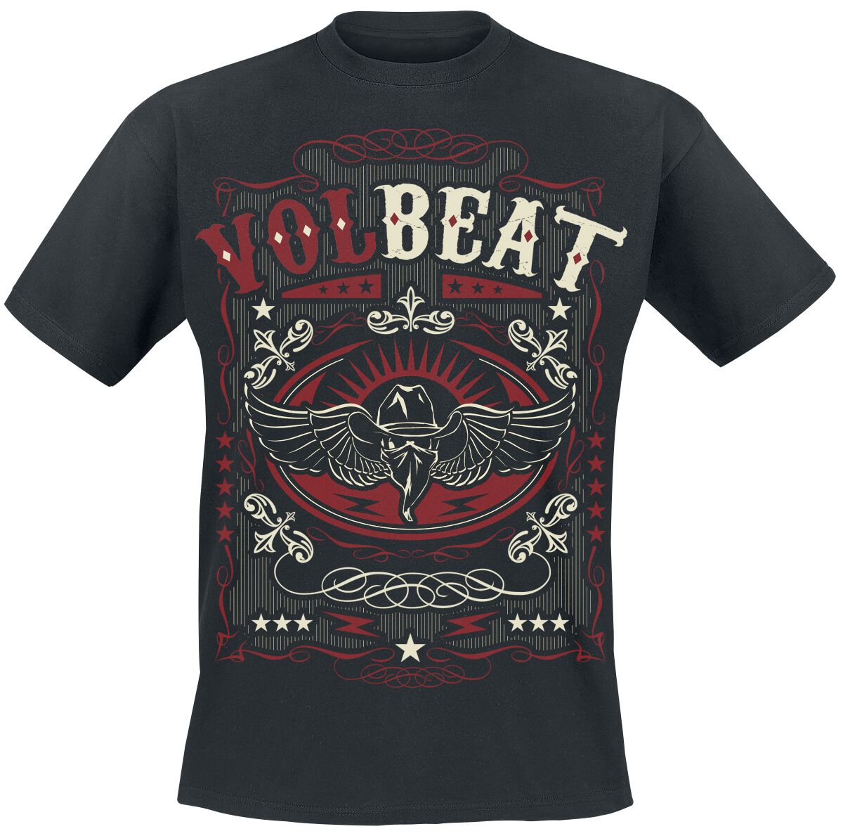 Volbeat T-Shirt - Western Wings Black - M bis 4XL - für Männer - Größe L - schwarz  - EMP exklusives Merchandise!