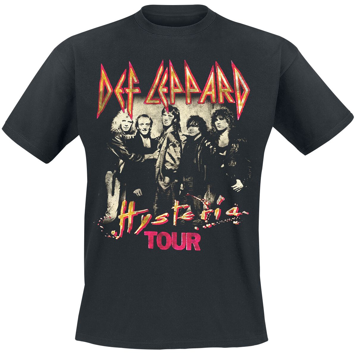 Image of Def Leppard Hysteria Tour T-Shirt schwarz
