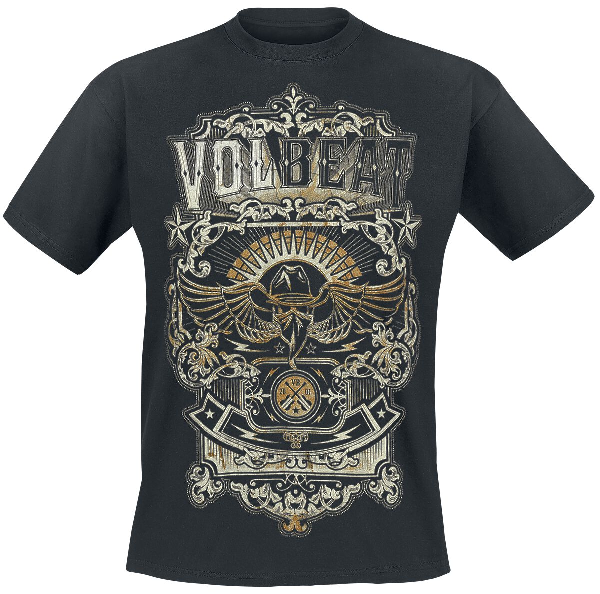 Volbeat T-Shirt - Old Letters - S bis 5XL - für Männer - Größe 4XL - schwarz  - EMP exklusives Merchandise!