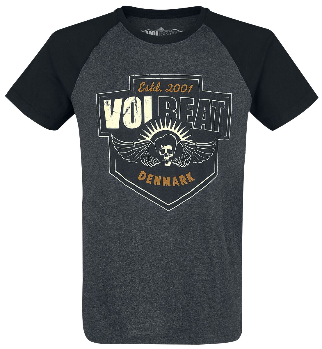 Levně Volbeat Cross Tričko smíšená šedo-černá