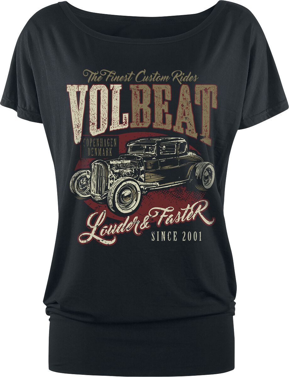 T-Shirt Manches courtes de Volbeat - Louder And Faster - XS à 5XL - pour Femme - noir