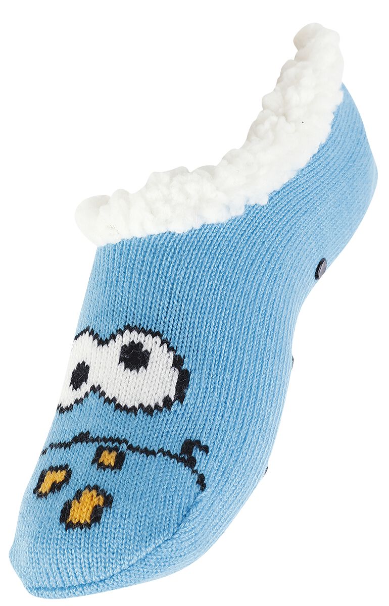 Sesame Street Cookie Eyes Socks blue white