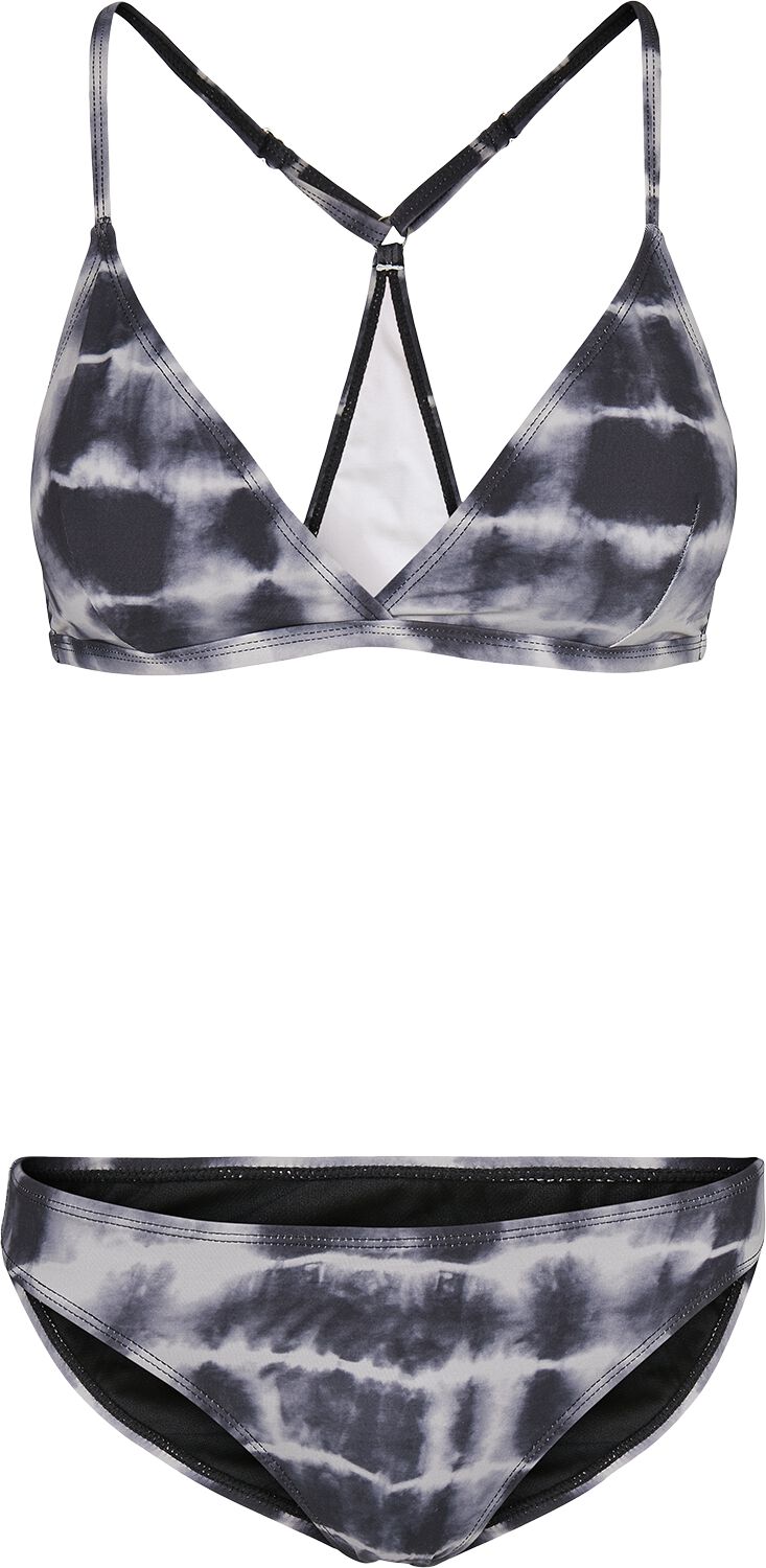 Urban Classics Bikini Set Ladies Tie Dye Triangle Back Bikini XS bis XL für Damen Größe M schwarz weiß  - Onlineshop EMP