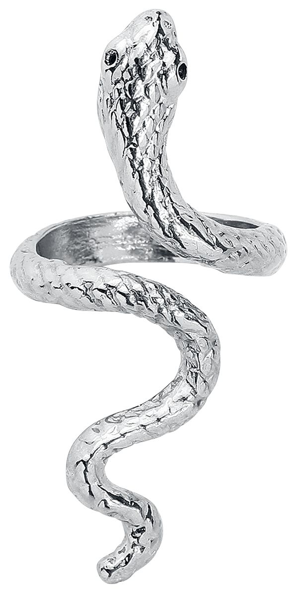 etNox - Gothic Ring - Snake - für Damen - silberfarben
