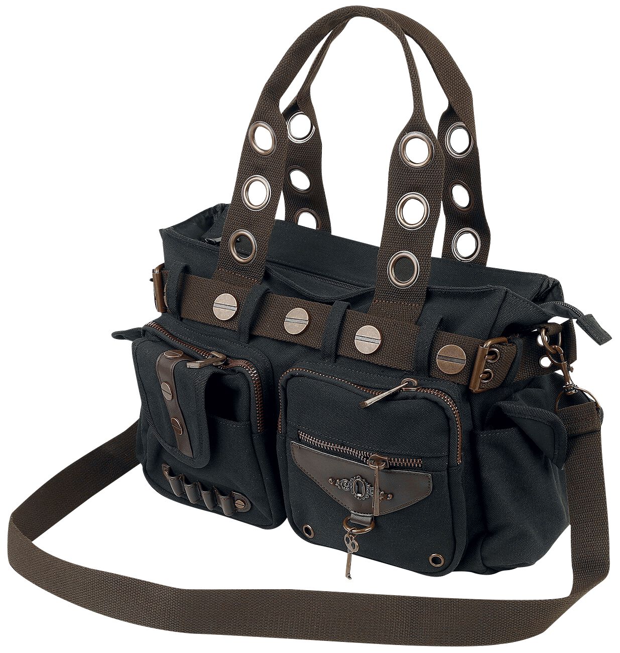 Banned Alternative - Gothic Umhängetasche - Black Brown Key Bag - schwarz