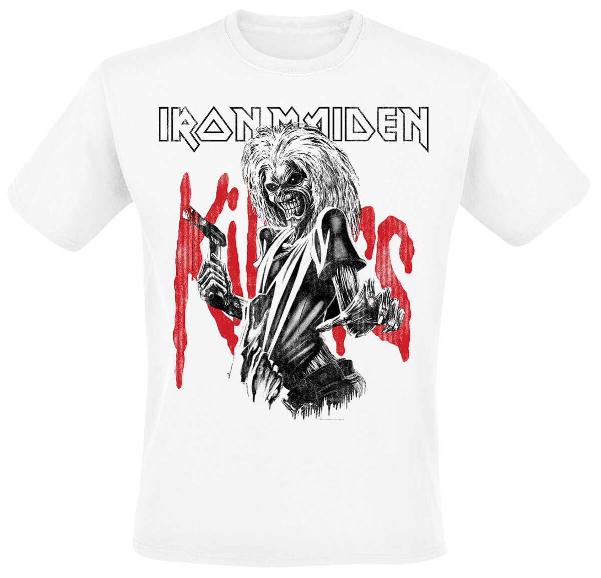 Image of Iron Maiden Killers Eddie Large Graphic T-Shirt weiß