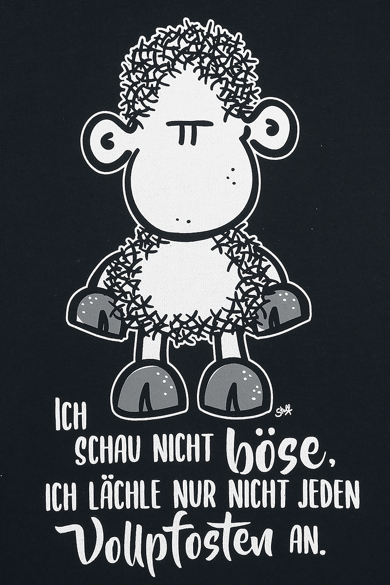 sheepworld Ich schau nicht böse Sweatshirt schwarz