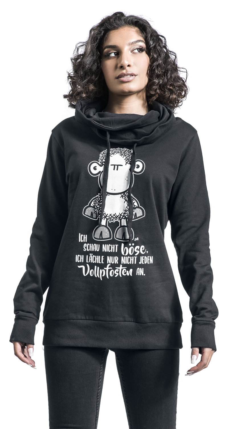 sheepworld Ich schau nicht böse Sweatshirt schwarz