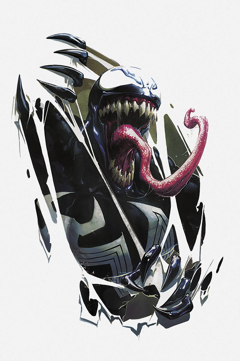 Venom (Marvel) Chest Burst T-Shirt weiß