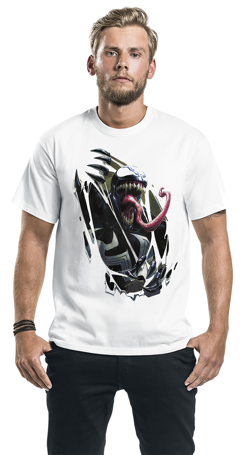 Venom (Marvel) Chest Burst T-Shirt weiß