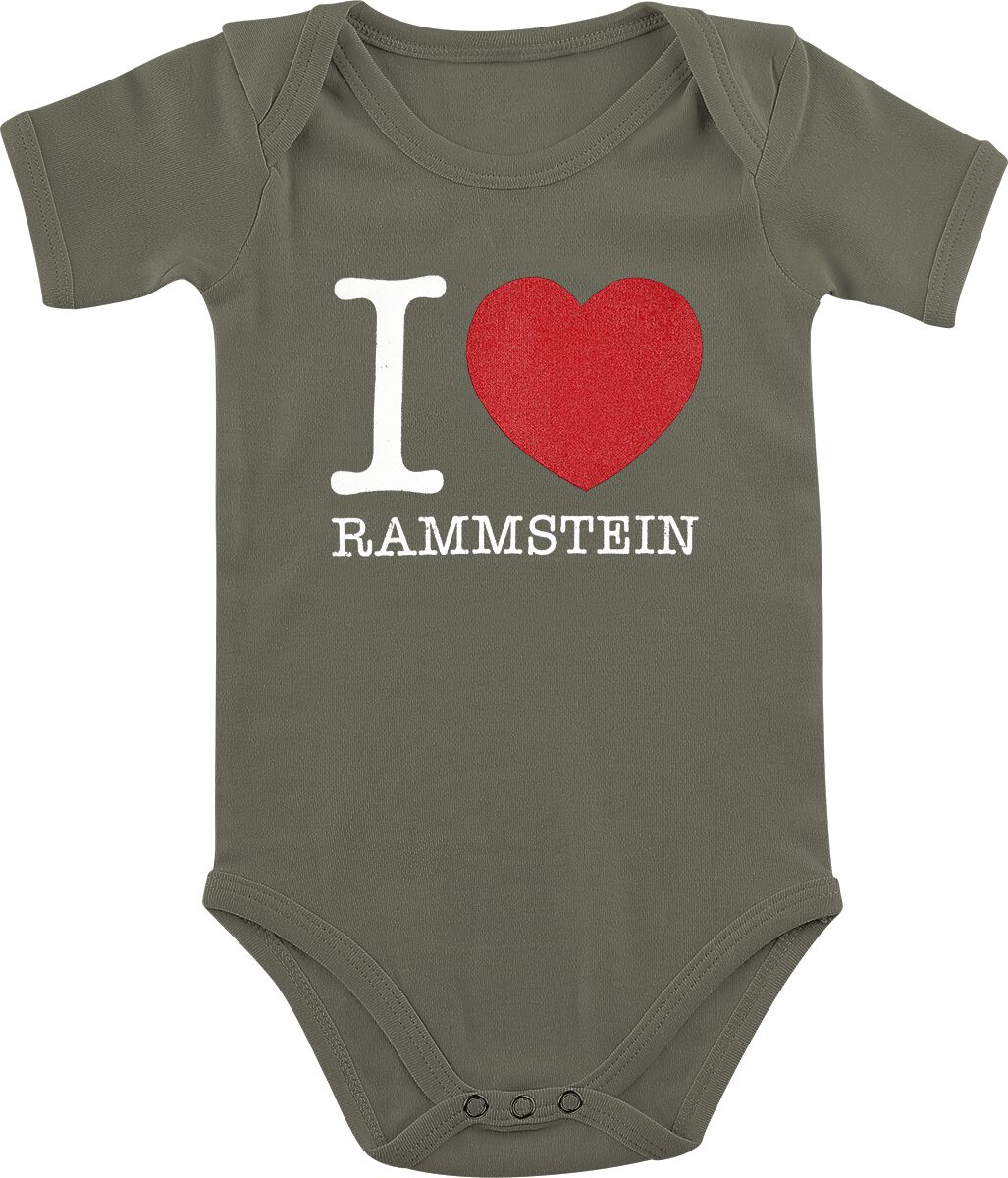 Rammstein Kids - I Love Rammstein Body khaki in 74/80