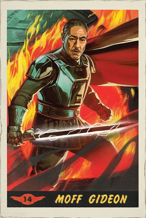Image of Star Wars The Mandalorian - Moff Gideon Card Poster multicolor
