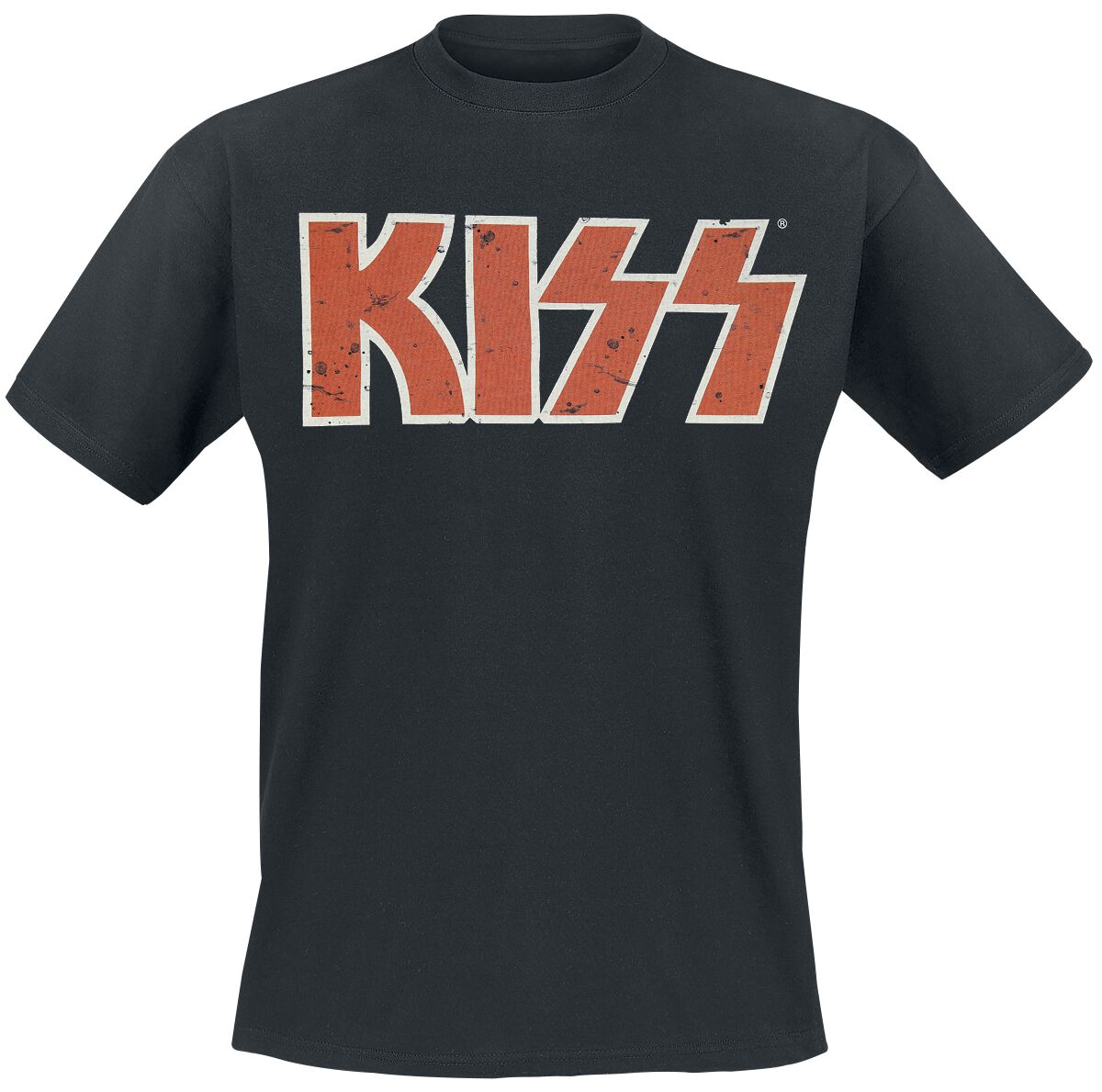 Image of Kiss Red Logo T-Shirt schwarz