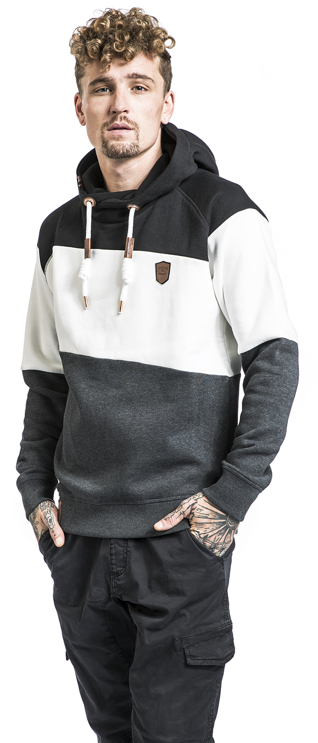 Indicode Pessac Kapuzenpullover schwarz