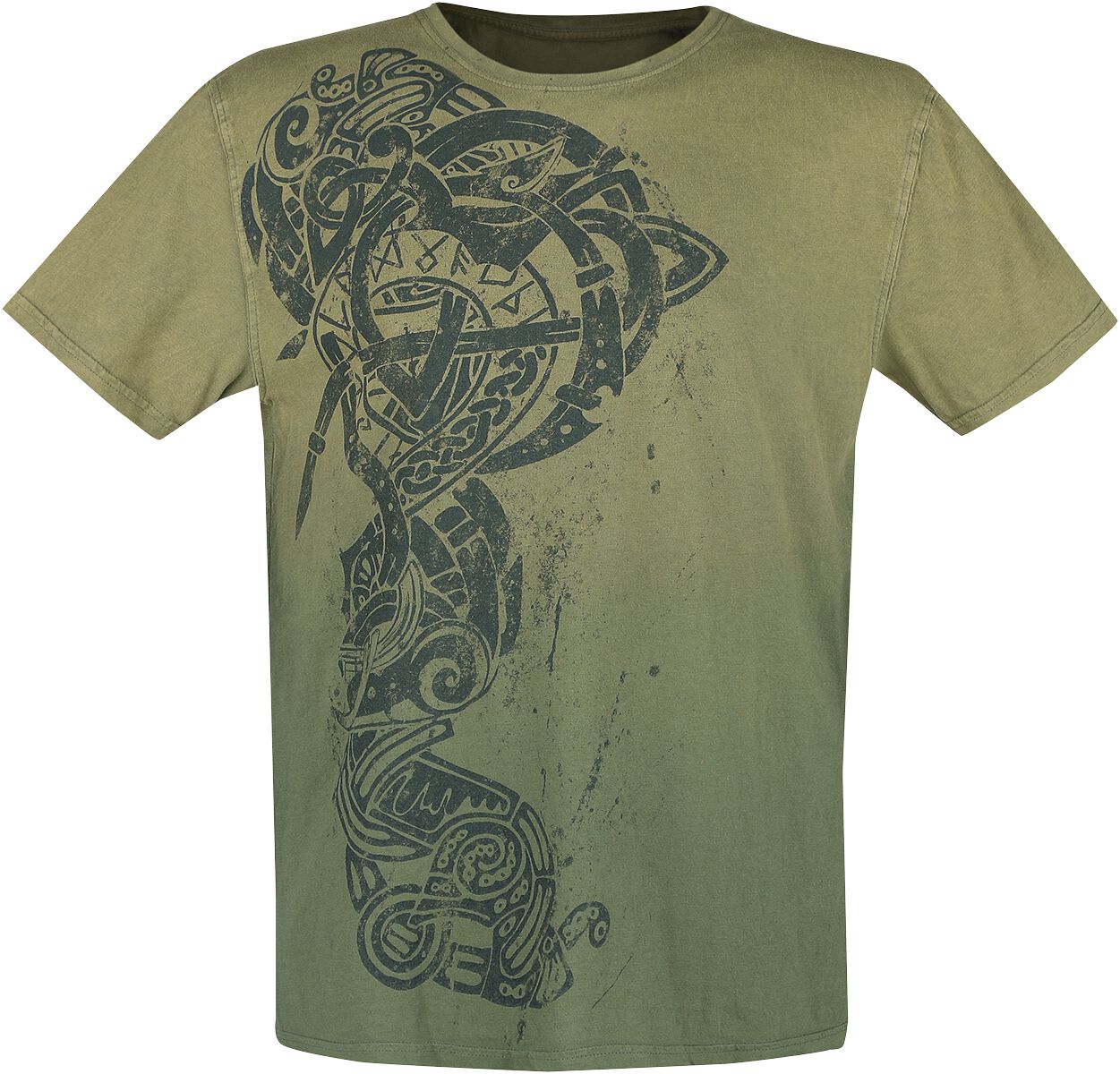 Outer Vision Boulder Tattoo T-Shirt grün in M