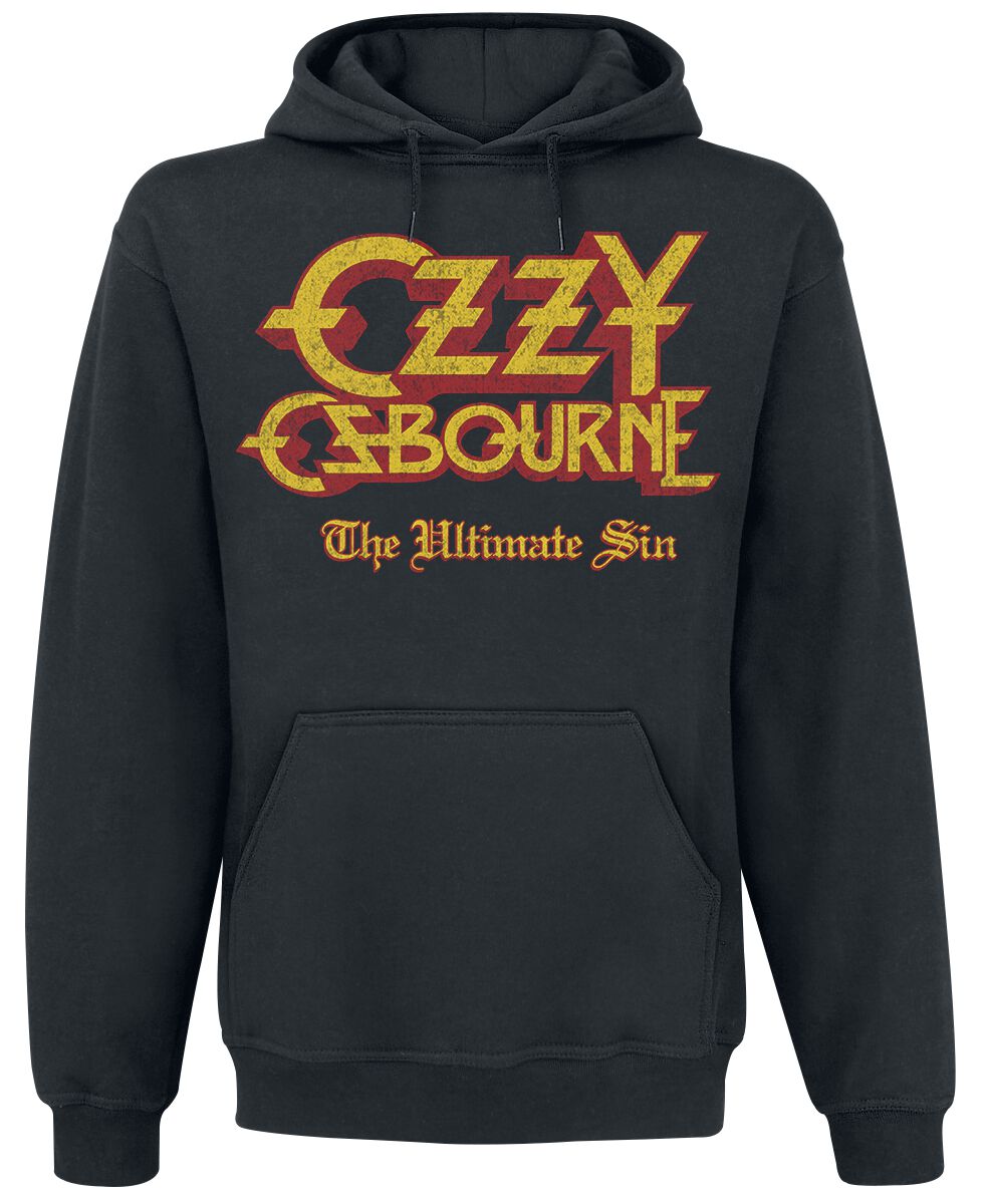 Levně Ozzy Osbourne Ultimate Sin Vintage Tour Mikina s kapucí černá