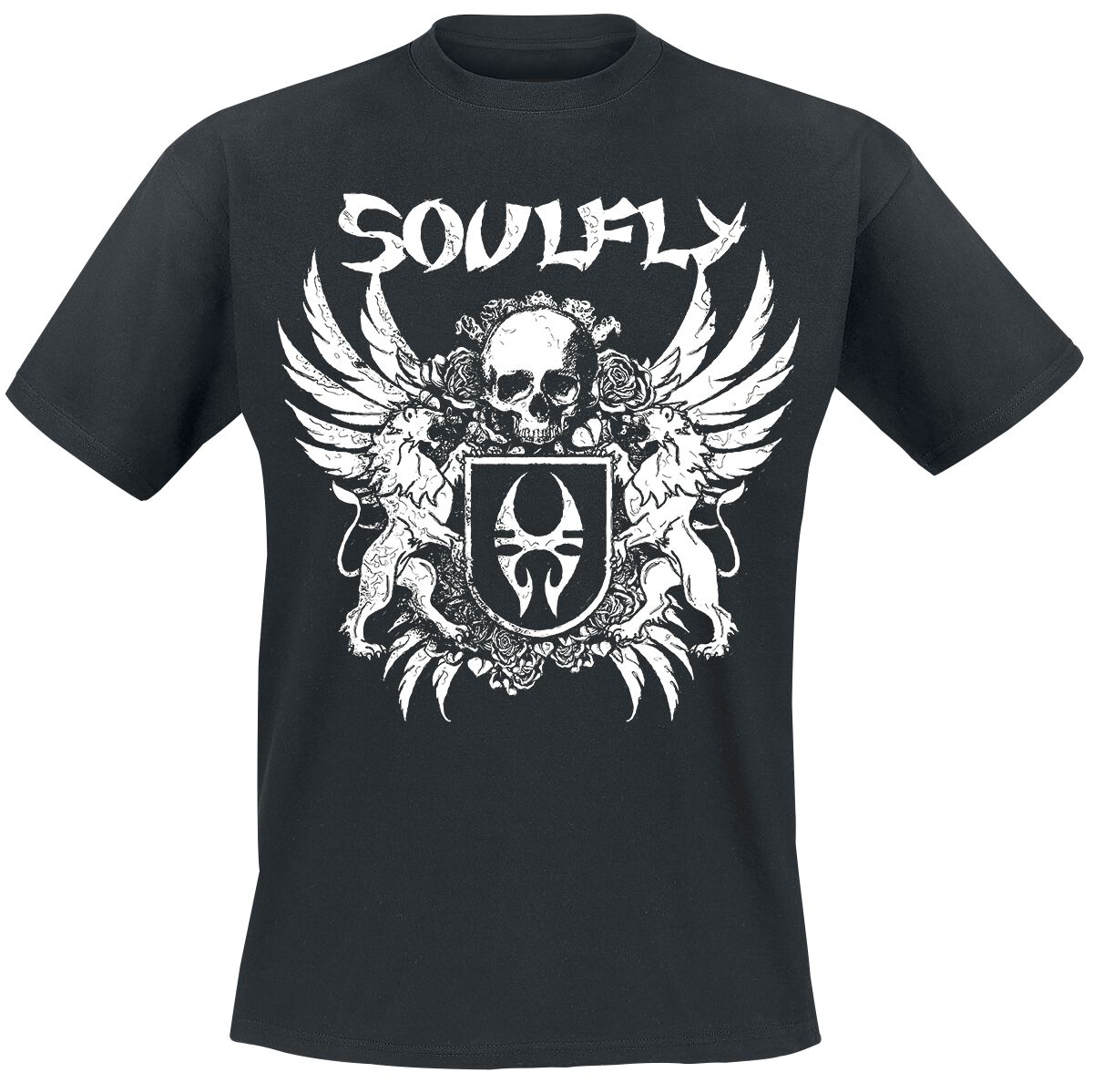 Image of Soulfly Skull Crest T-Shirt schwarz