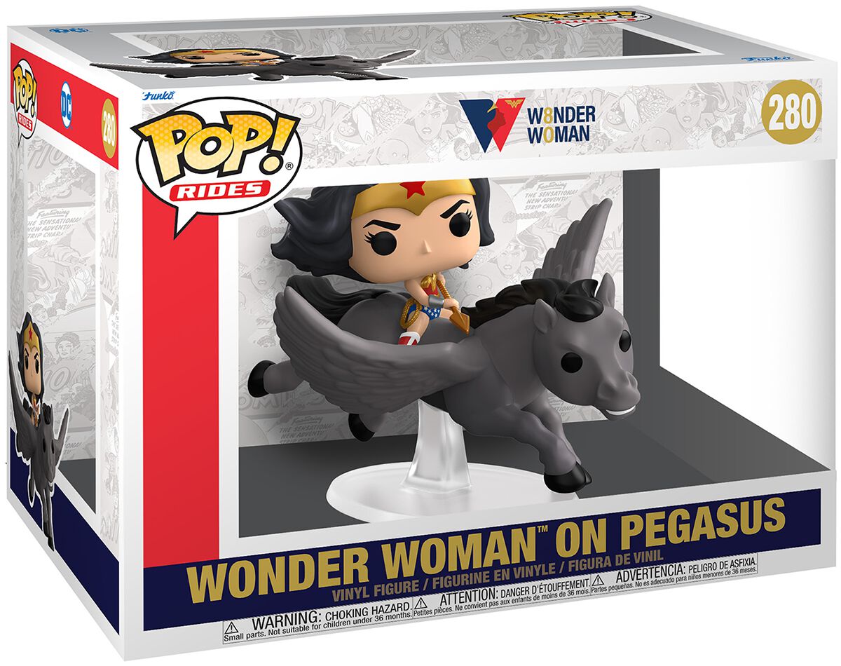 Wonder Woman Wonder Woman on Pegasus (Pop! Rides Super Deluxe) Vinyl Figure 280 Funko Pop! multicolor