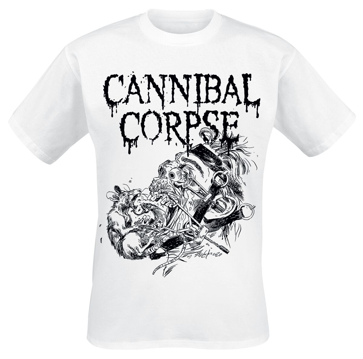 Image of Cannibal Corpse Overtorture T-Shirt weiß