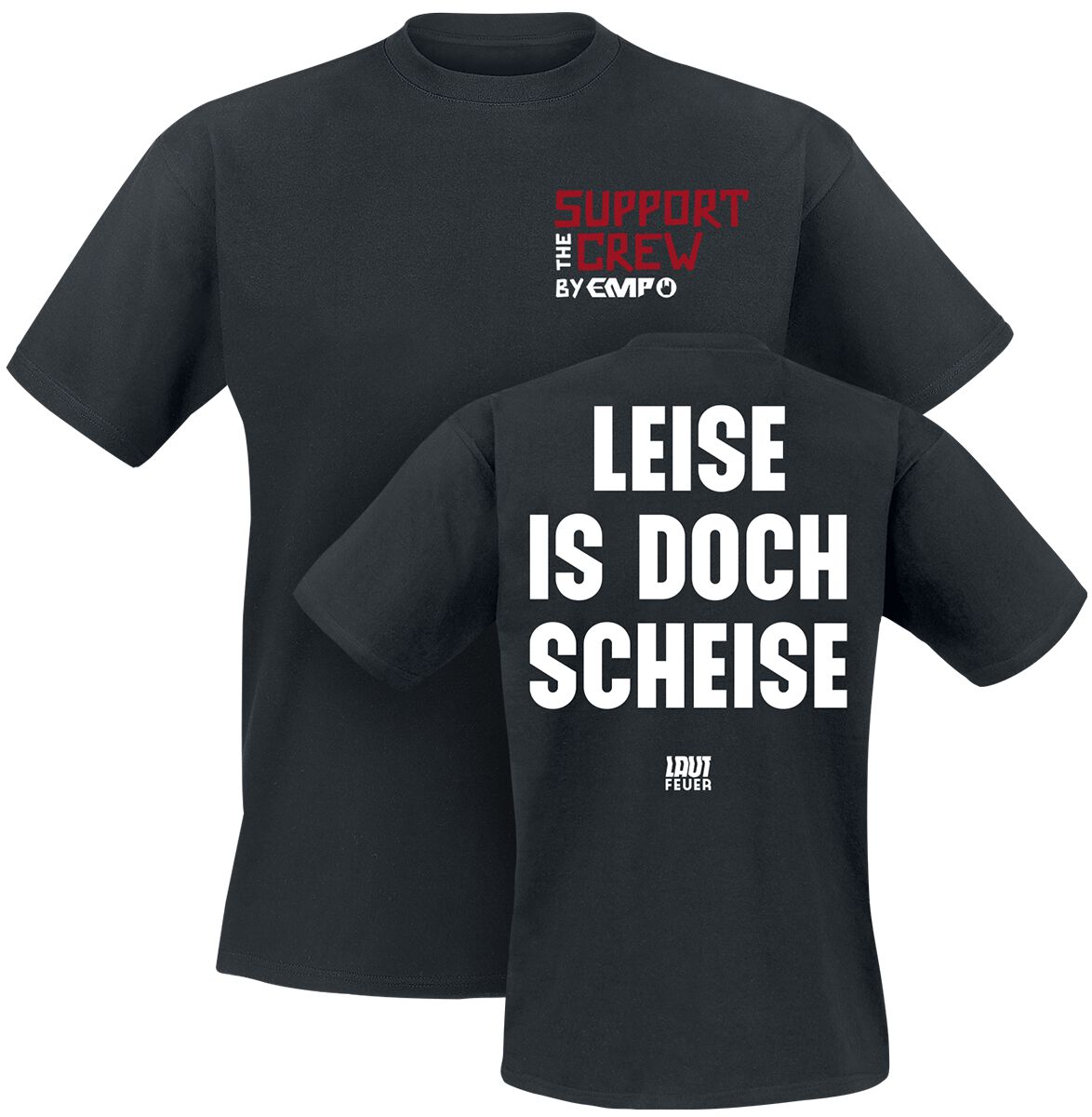 Image of Support The Crew Lautfeuer T-Shirt schwarz