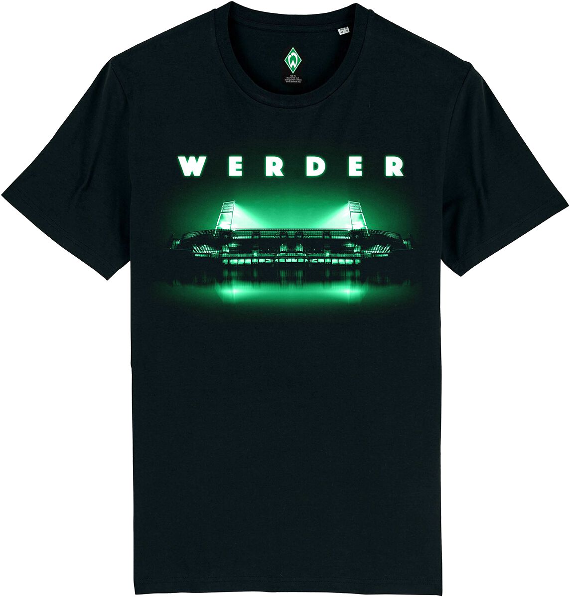 Werder Bremen T-Shirt - Weserstadion - S bis M - für Männer - Größe S - schwarz