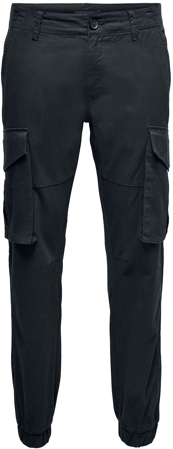 ONLY and SONS Kim Caro Cargo Trousers black