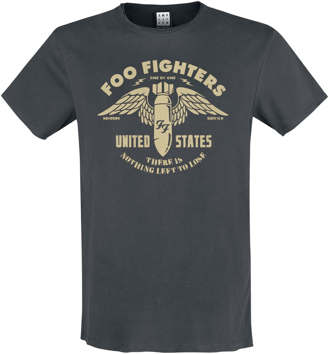 Foo Fighters - Amplified Collection - One By One - T-Shirt - charcoal