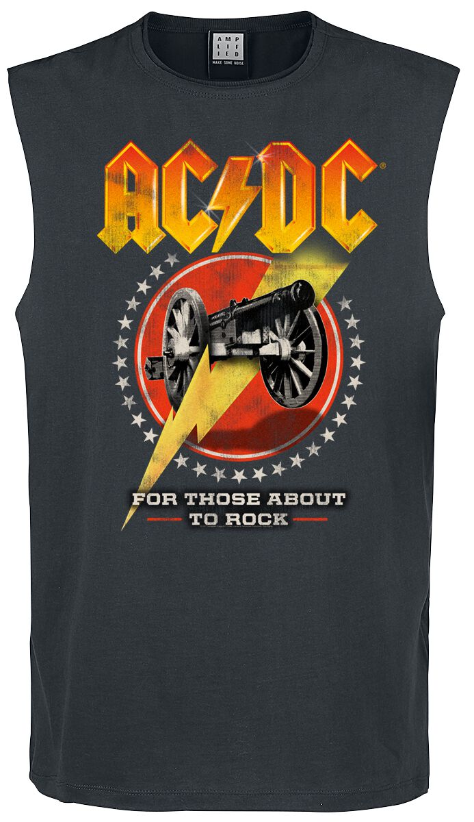 Image of AC/DC Amplified Collection - For Those About To Rock Tank-Top charcoal