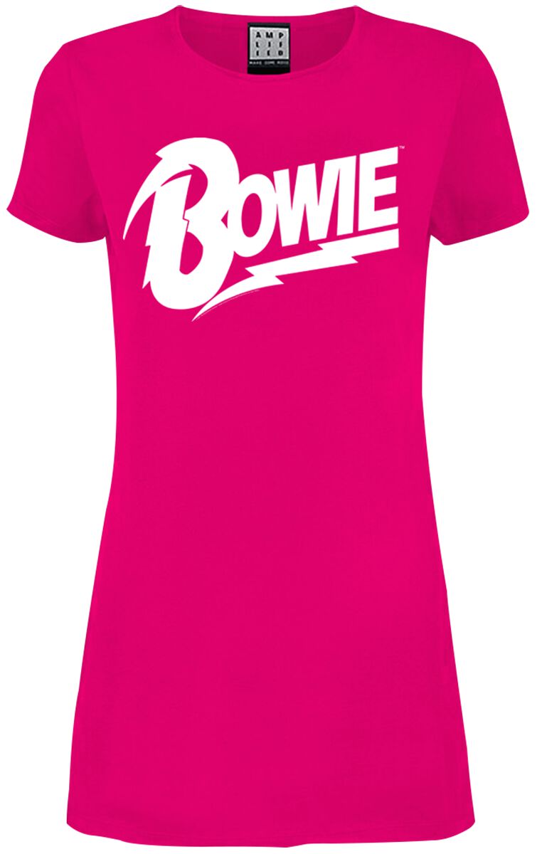 Image of David Bowie Amplified Collection - White Logo Kleid pink