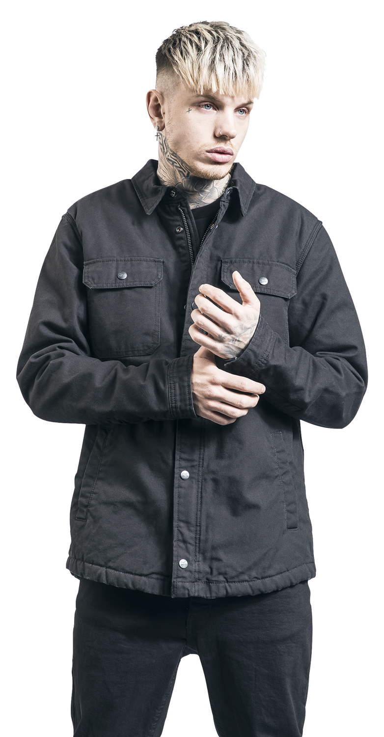 Vintage Industries Dean Sherpa Übergangsjacke schwarz