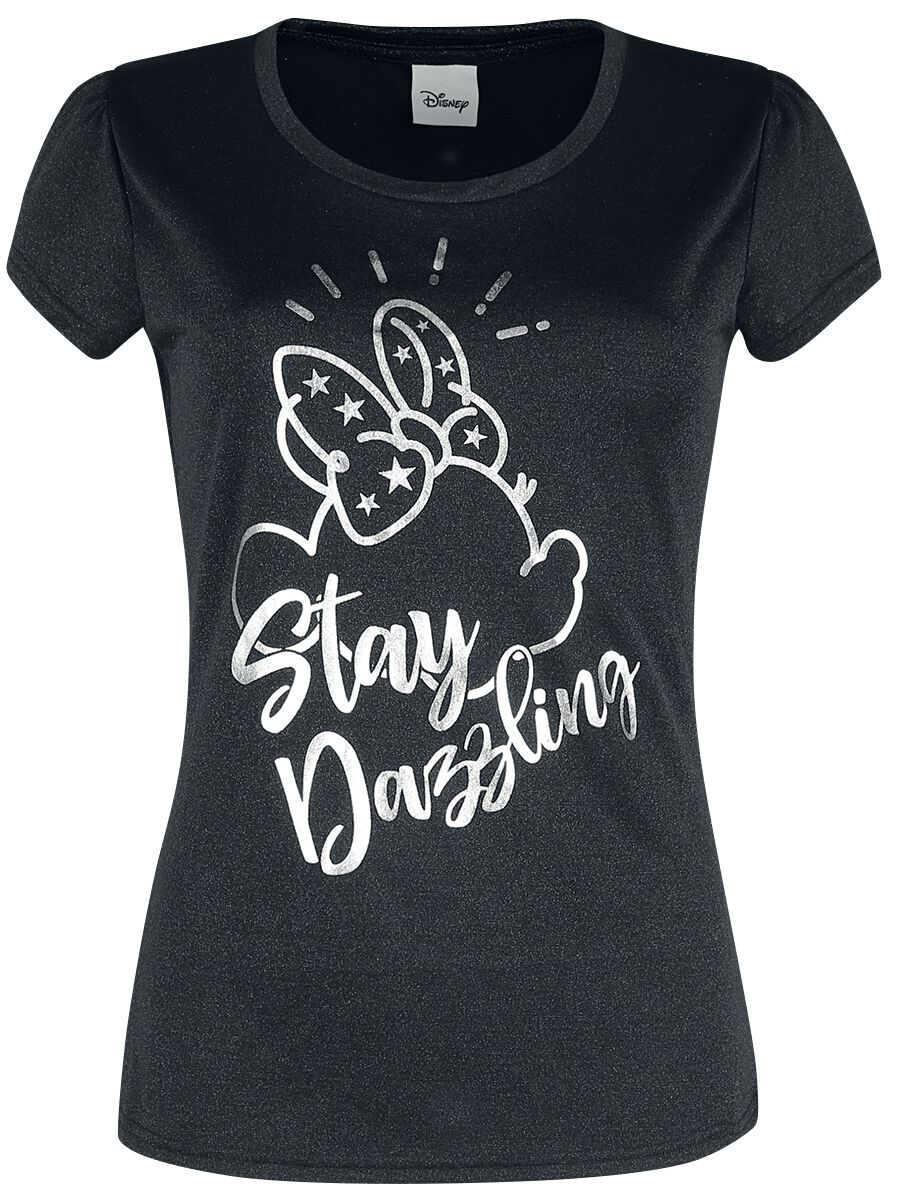 T-Shirt Manches courtes Disney de Mickey & Minnie Mouse - Stay Dazzling - M à XL - pour Femme - noir