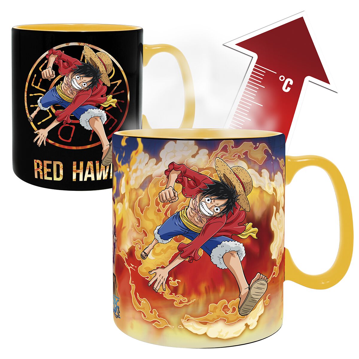 One Piece Luffy & Sabo Heat Change Mug Tasse multicolor