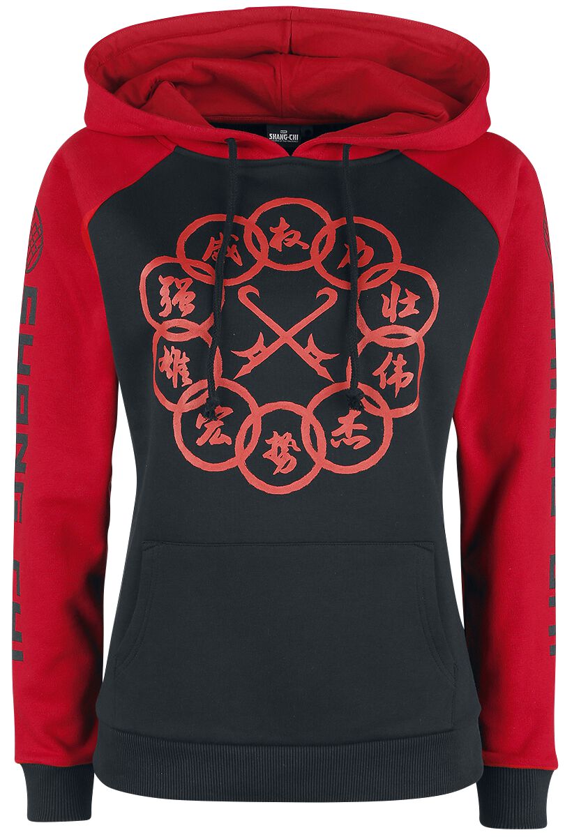 Shang-Chi and the Legend of the Ten Rings Ten Rings Hooded sweater black red