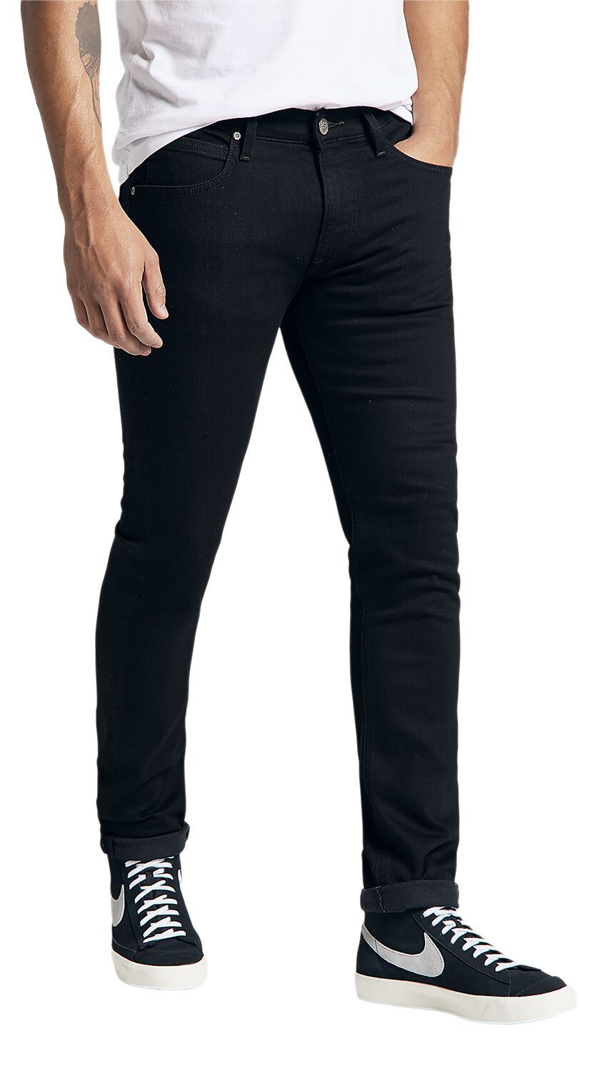 Image of Lee Jeans Luke Slim Tapered Fit Clean Black Jeans schwarz