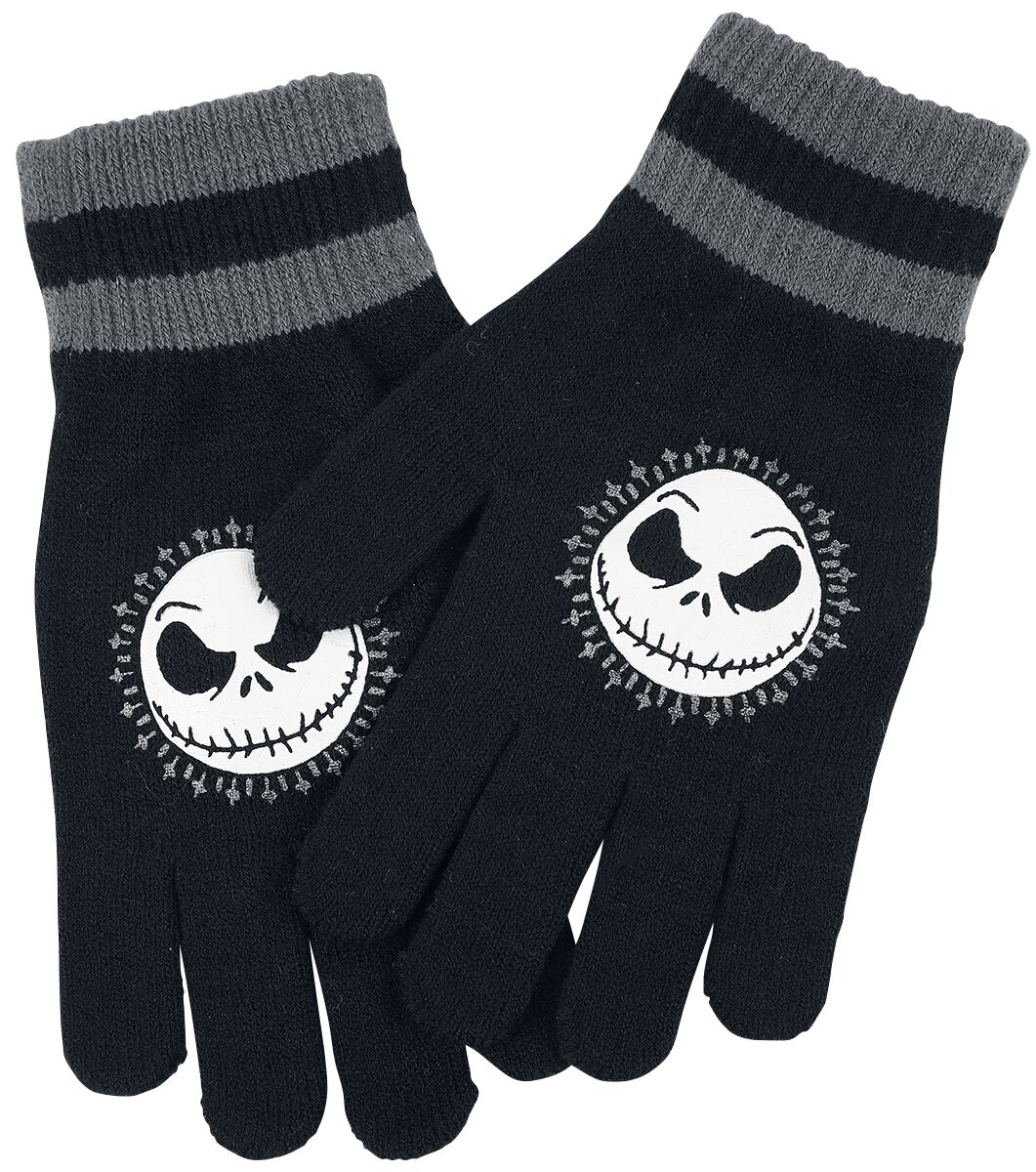 The Nightmare Before Christmas Fingerhandschuhe - Jack - Face - für Damen - schwarz  - EMP exklusives Merchandise!