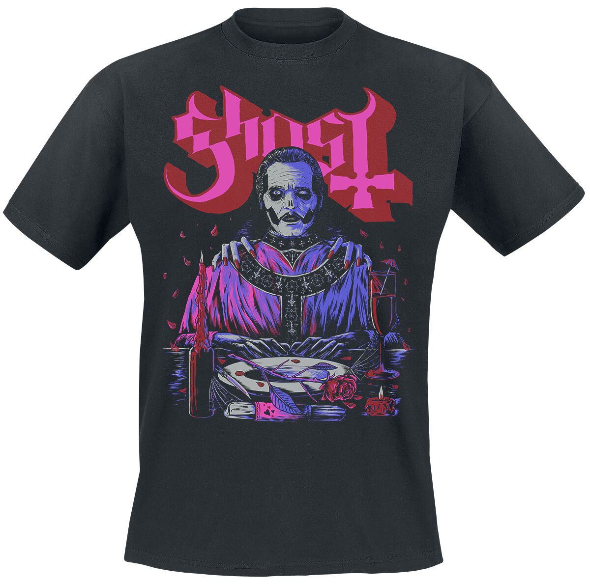 Image of Ghost Be My Valentines Day T-Shirt schwarz