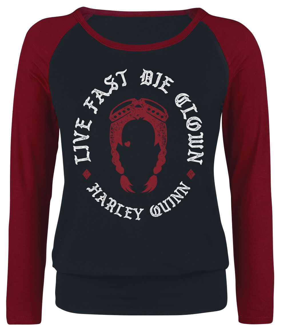 Suicide Squad 2 – Live Fast Die Clown Langarmshirt schwarz rot