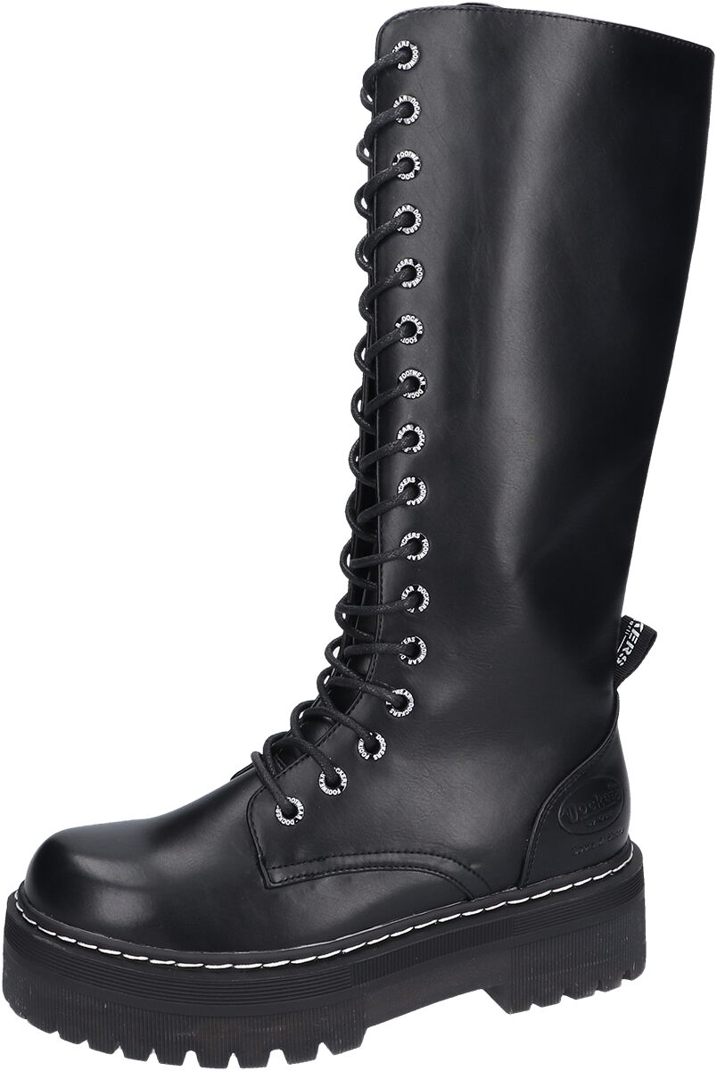 Image of Stivali Gothic di Dockers by Gerli - Lace-Up Boots - EU38 a EU40 - Donna - nero