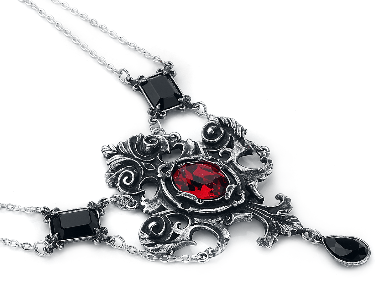 Alchemy Gothic Queen Of The Night Halskette silberfarben - 16.00% Rabatt