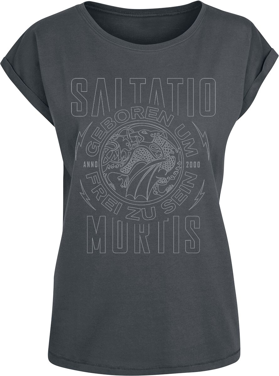Image of Saltatio Mortis Welt Drachen Girl-Shirt charcoal